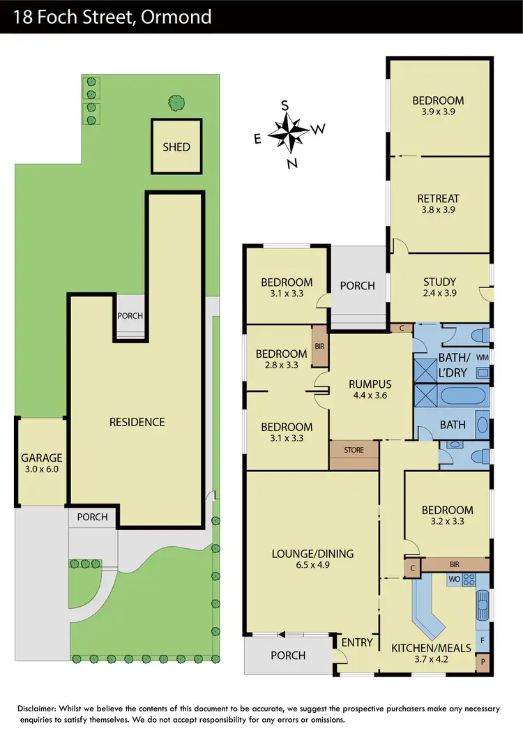 Floorplan of Homely house listing, 18 Foch Street, Ormond VIC 3204