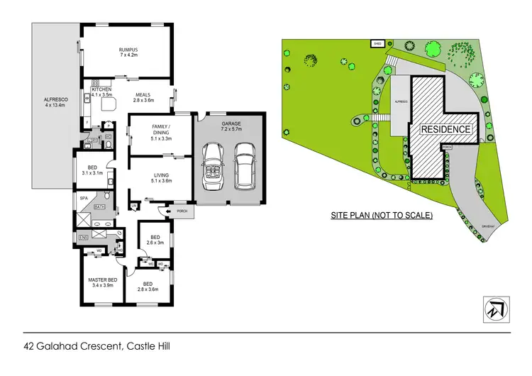 Floorplan of Homely house listing, 42 Galahad Crescent, Castle Hill NSW 2154