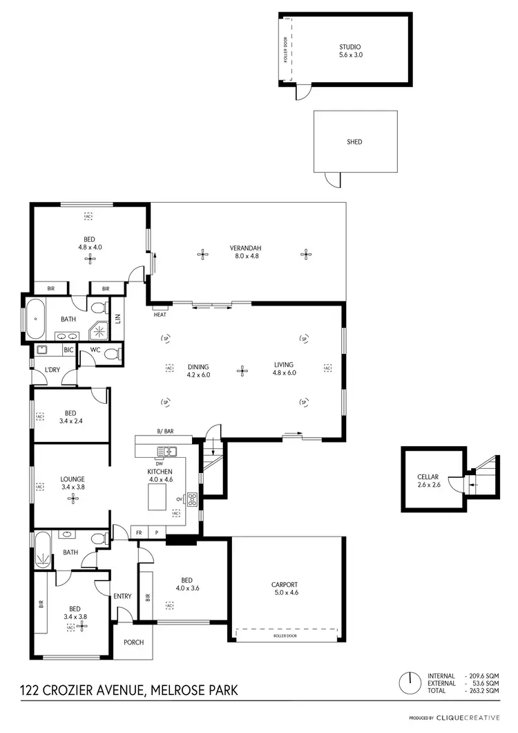 Floorplan of Homely house listing, 122 Crozier Avenue, Melrose Park SA 5039