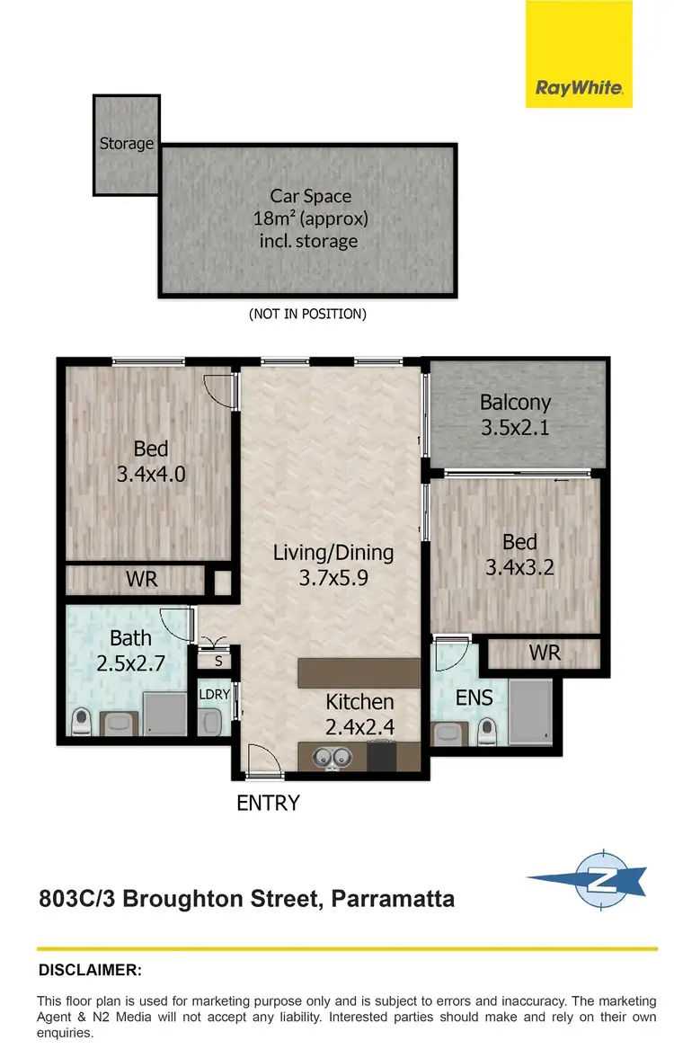 Floorplan of Homely apartment listing, 803C/3 Broughton Street, Parramatta NSW 2150