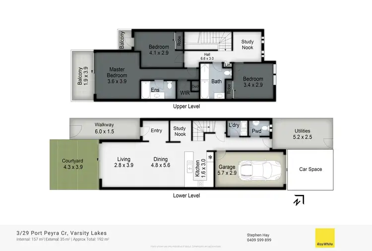 Floorplan of Homely townhouse listing, 3/29 Port Peyra Crescent, Varsity Lakes QLD 4227