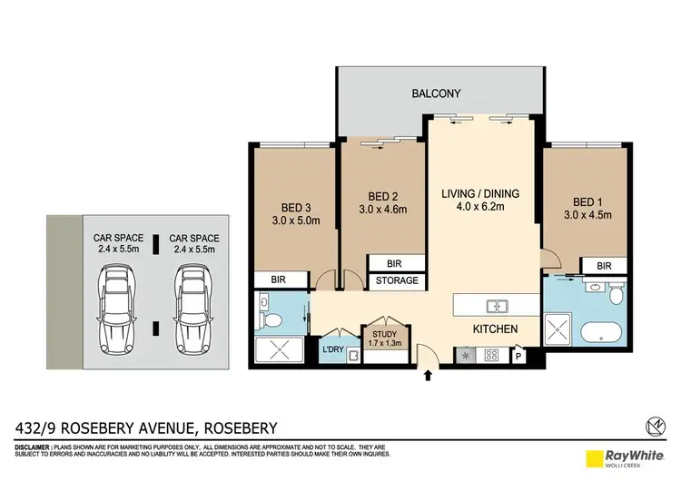 Floorplan of Homely apartment listing, 432/9 Rosebery Avenue, Rosebery NSW 2018