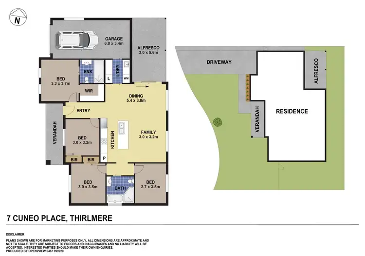 Floorplan of Homely house listing, 7 Cuneo Place, Thirlmere NSW 2572