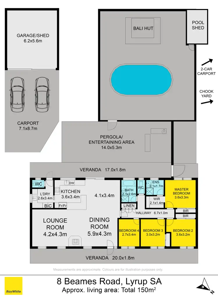 Floorplan of Homely house listing, 8 Beames Road, Lyrup SA 5343