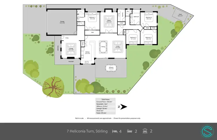 Floorplan of Homely house listing, 7 Heliconia Turn, Stirling WA 6021