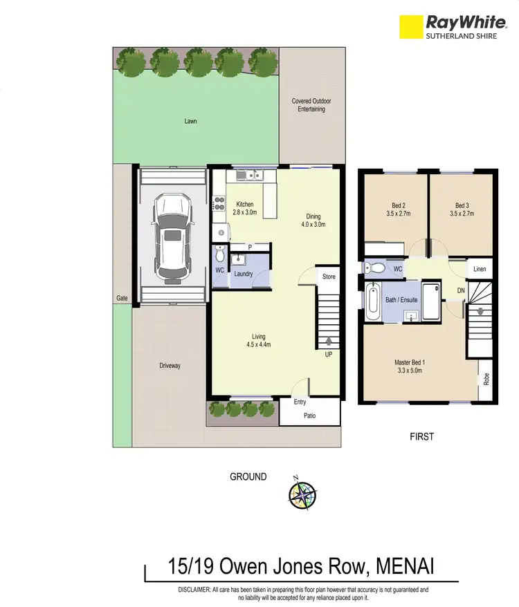 Floorplan of Homely townhouse listing, 15/19 Owen Jones Row, Menai NSW 2234