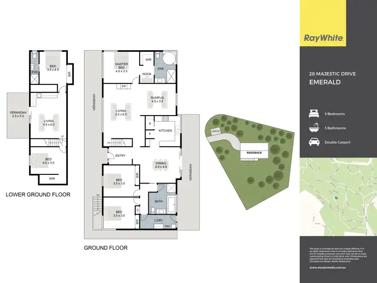 Floorplan of Homely house listing, 28 Majestic Drive, Emerald VIC 3782