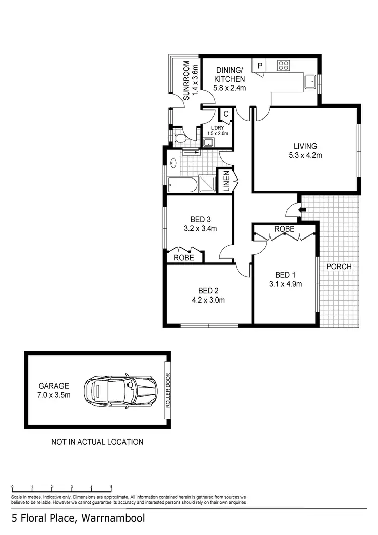 Floorplan of Homely house listing, 5 Floral Place, Warrnambool VIC 3280