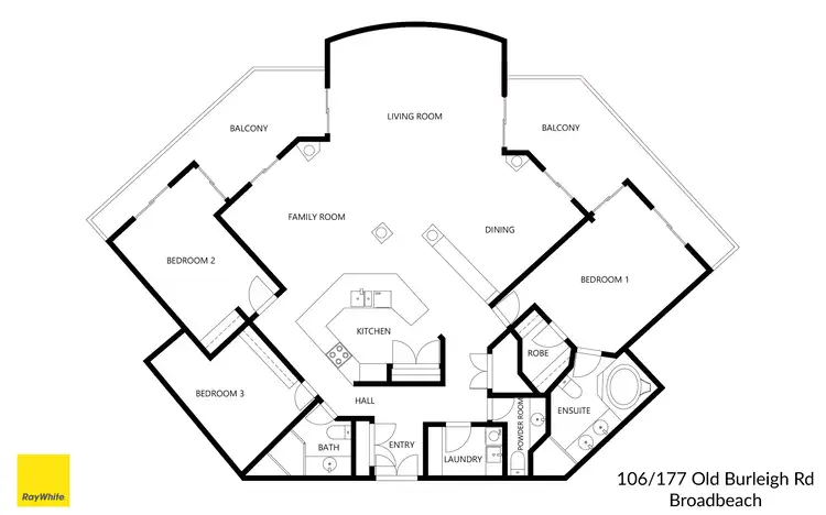 Floorplan of Homely apartment listing, 106/177 'Carmel By The Sea' 177 Old Burleigh Road, Broadbeach QLD 4218