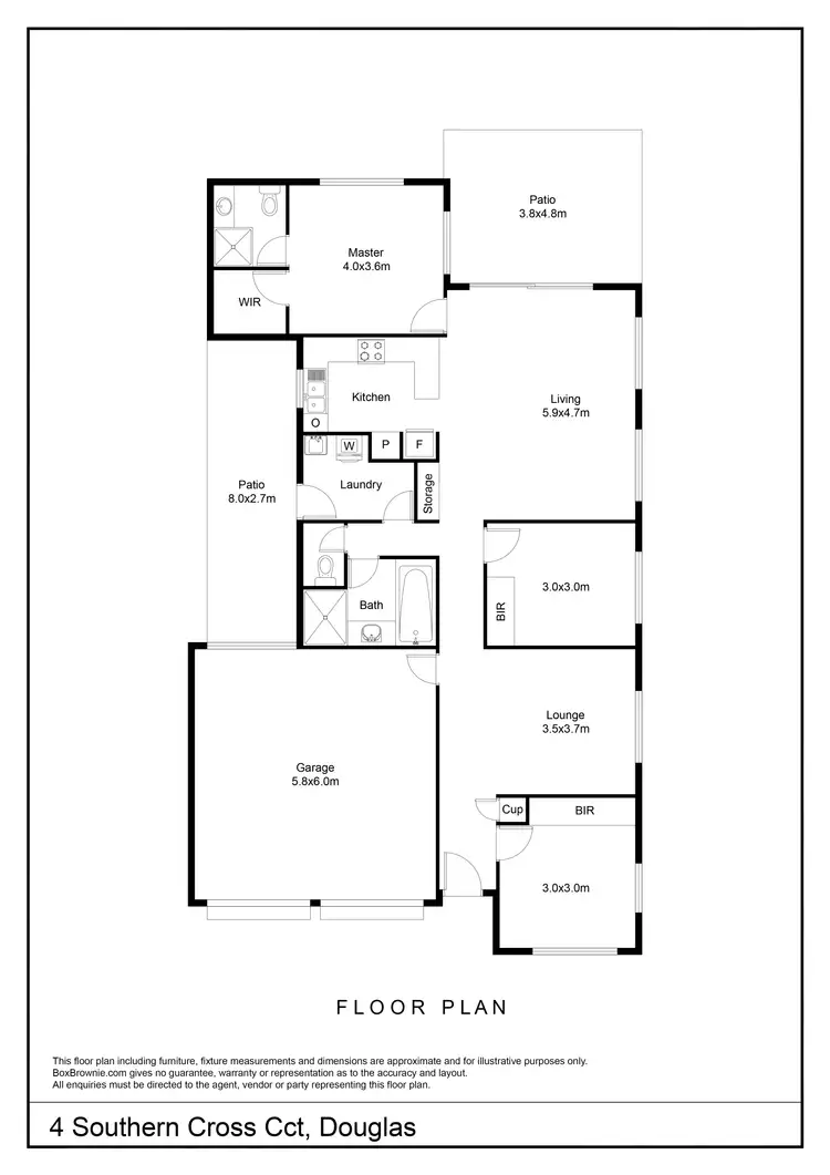 Floorplan of Homely house listing, 4 Southern Cross Circuit, Douglas QLD 4814