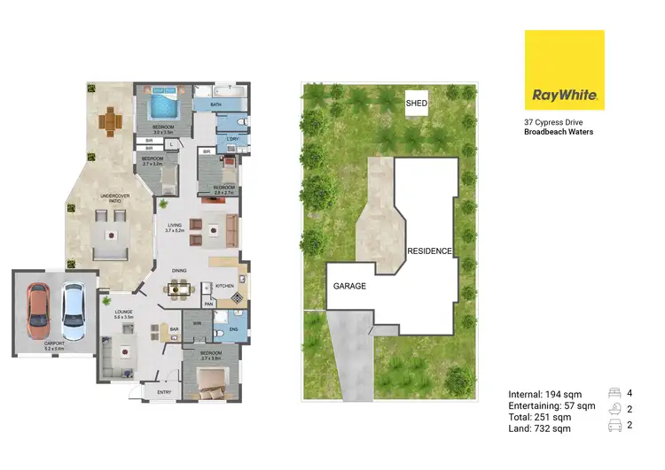 Floorplan of Homely house listing, 37 Cypress Drive, Broadbeach Waters QLD 4218