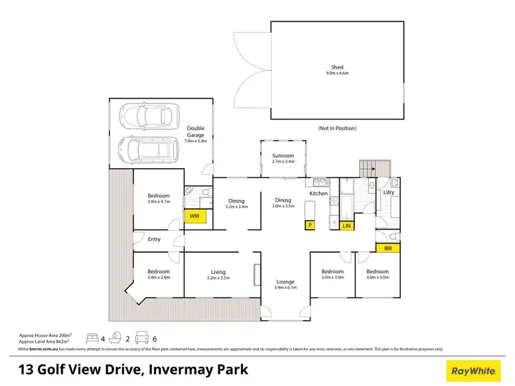 Floorplan of Homely house listing, 13 Golf View Drive, Invermay Park VIC 3350