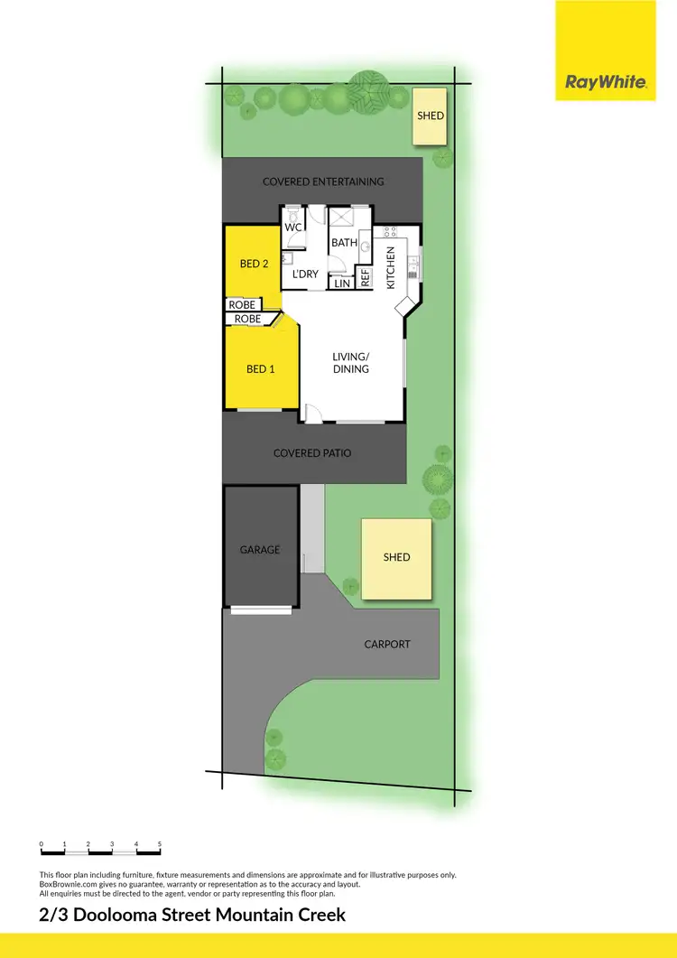 Floorplan of Homely semi-detached listing, 2/3 Doolooma Street, Mountain Creek QLD 4557