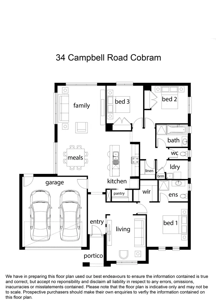 Floorplan of Homely house listing, 34 Campbell Road, Cobram VIC 3644