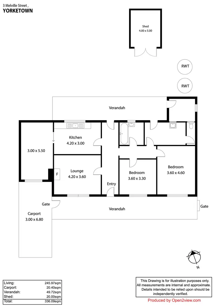 Floorplan of Homely house listing, 3 Melville Street, Yorketown SA 5576