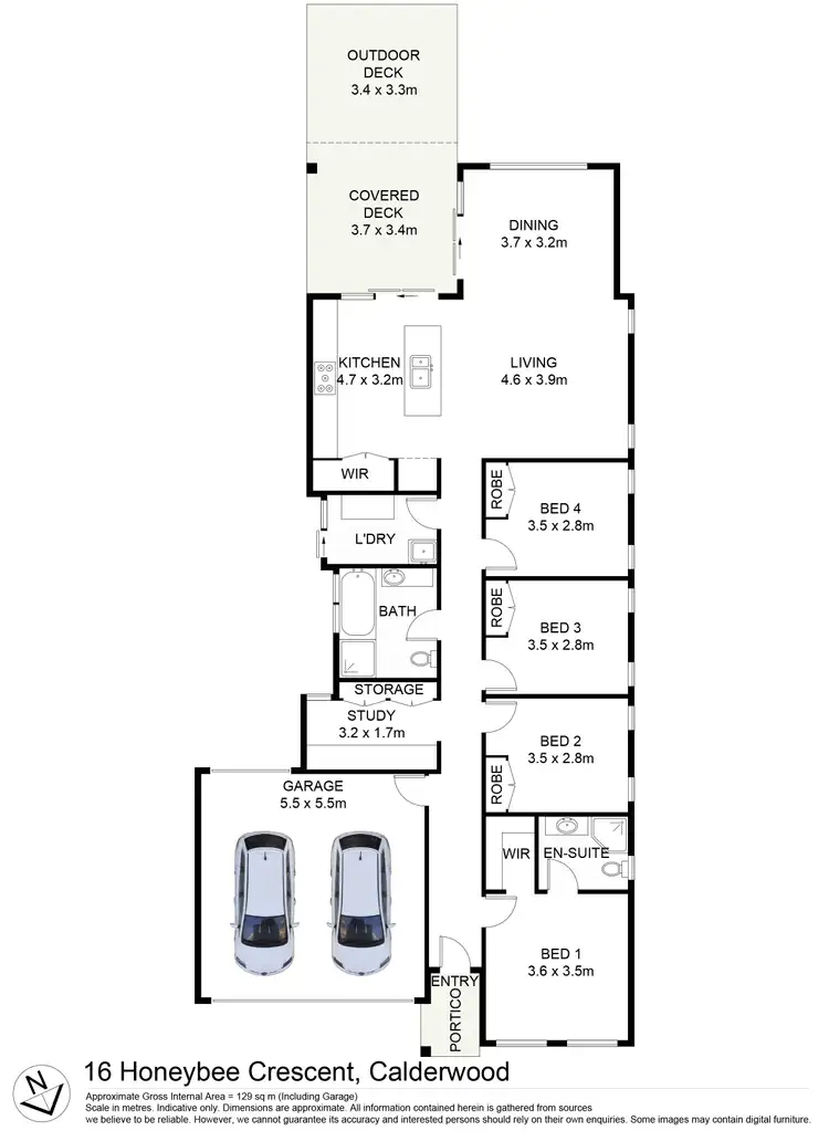 Floorplan of Homely house listing, 16 Honeybee Crescent, Calderwood NSW 2527