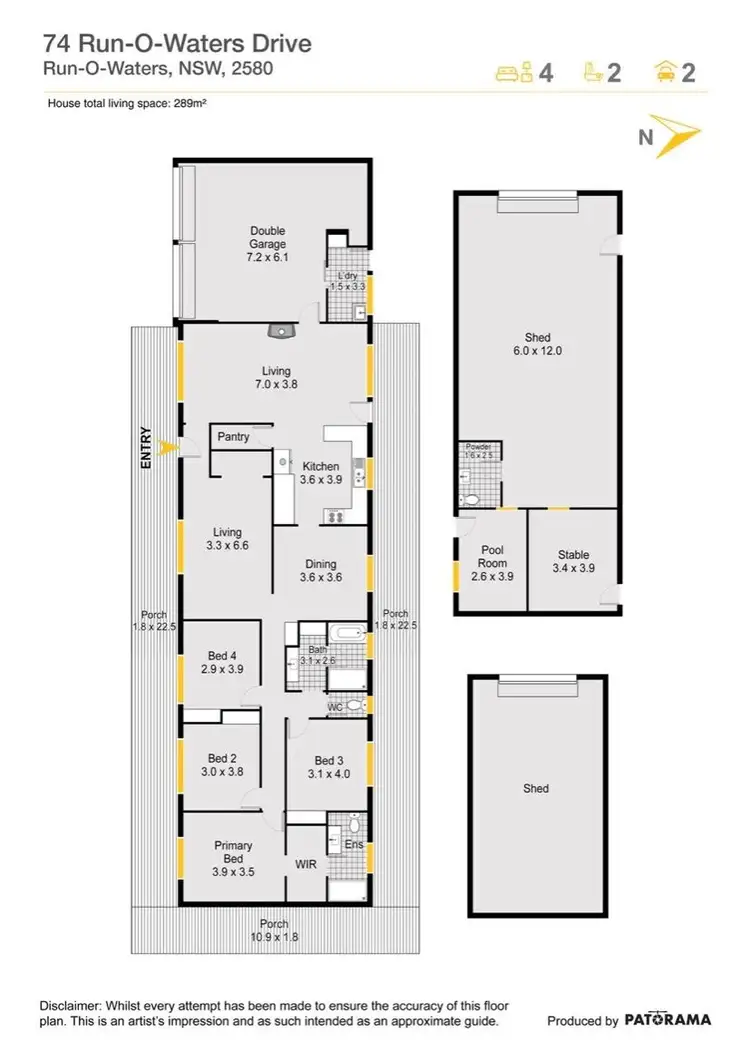 Floorplan of Homely house listing, 74 Run-O-Waters Drive, Goulburn NSW 2580