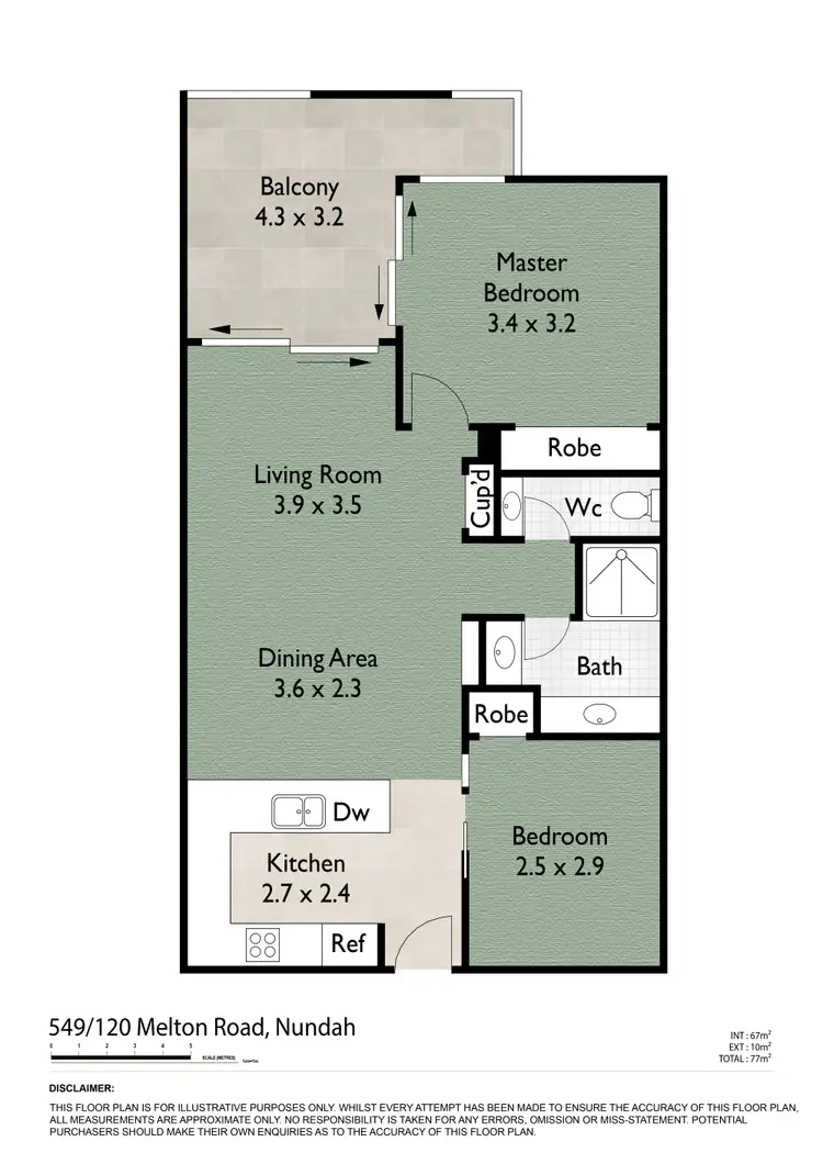 Floorplan of Homely unit listing, 549/120 Melton Road, Nundah QLD 4012