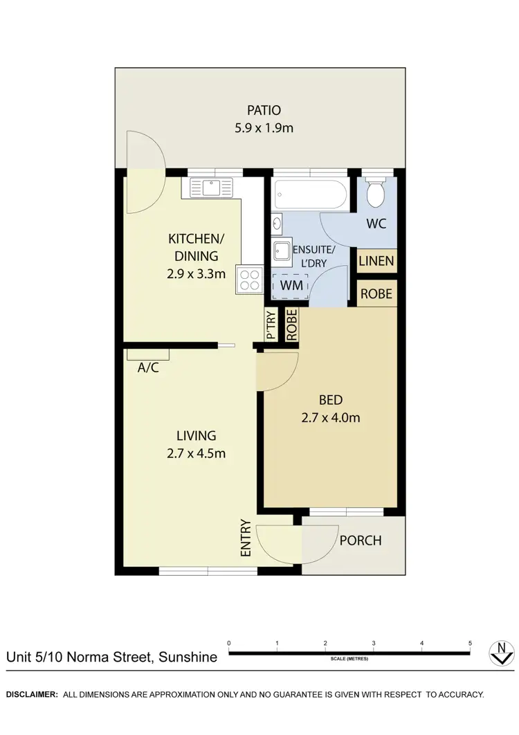 Floorplan of Homely unit listing, 5/10 Norma Street, Sunshine VIC 3020