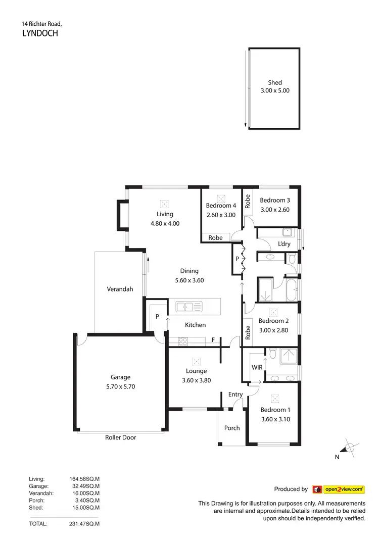 Floorplan of Homely house listing, 14 Richter Road, Lyndoch SA 5351