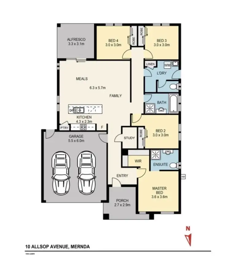 Floorplan of Homely house listing, 10 Allsop Avenue, Mernda VIC 3754