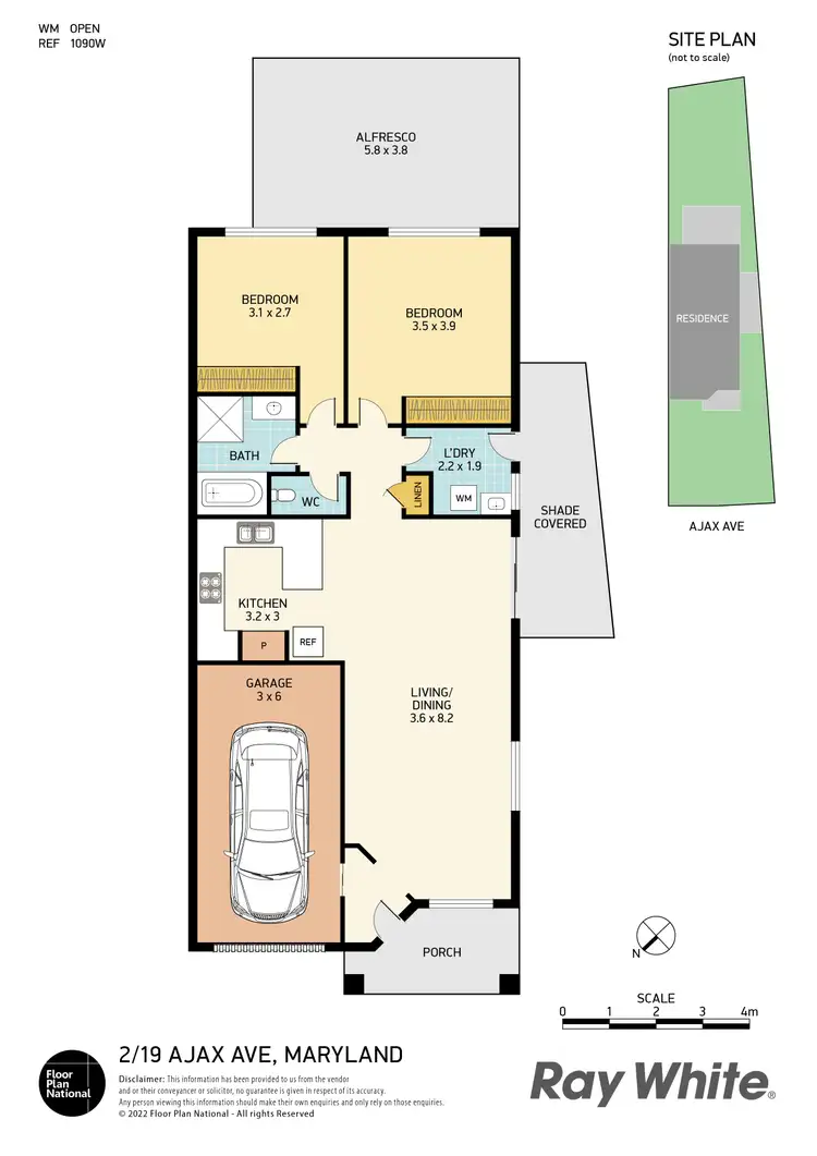Floorplan of Homely unit listing, 2/19 Ajax Avenue, Maryland NSW 2287