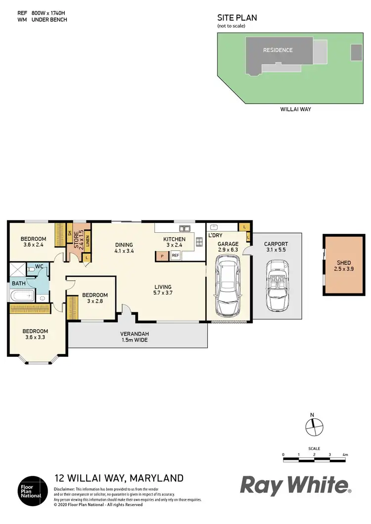 Floorplan of Homely house listing, 12 Willai Way, Maryland NSW 2287