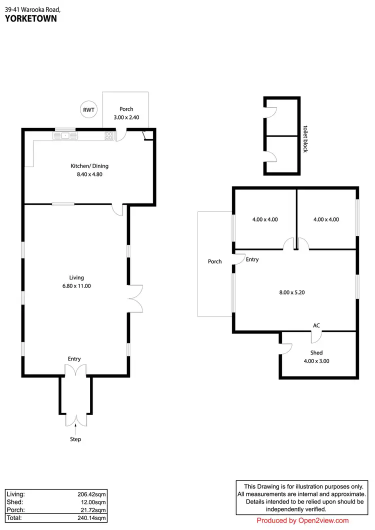 Floorplan of Homely house listing, 39 - 41 Warooka Road, Yorketown SA 5576