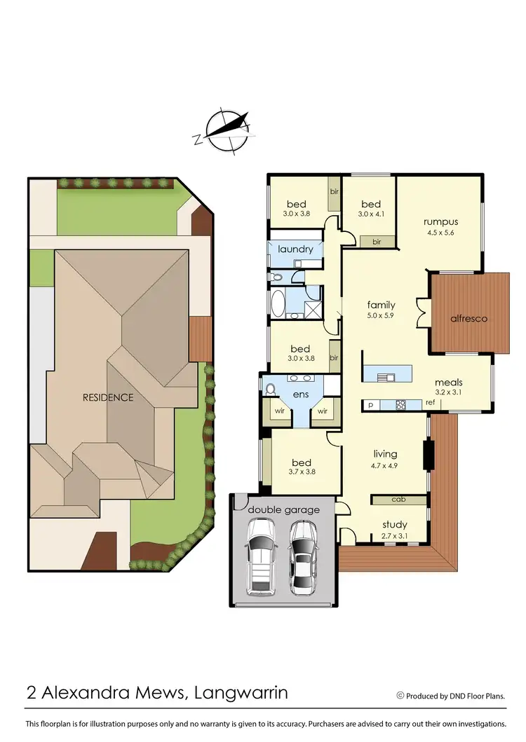 Floorplan of Homely house listing, 2 Alexandra Mews, Langwarrin VIC 3910
