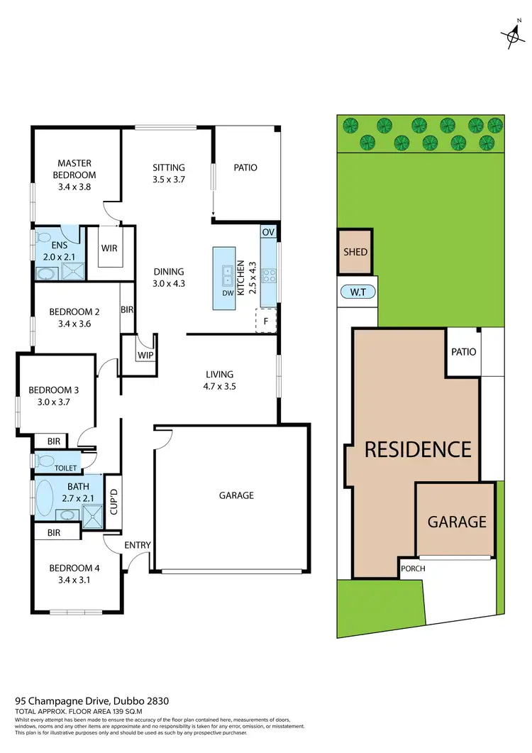 Floorplan of Homely house listing, 95 Champagne Drive, Dubbo NSW 2830