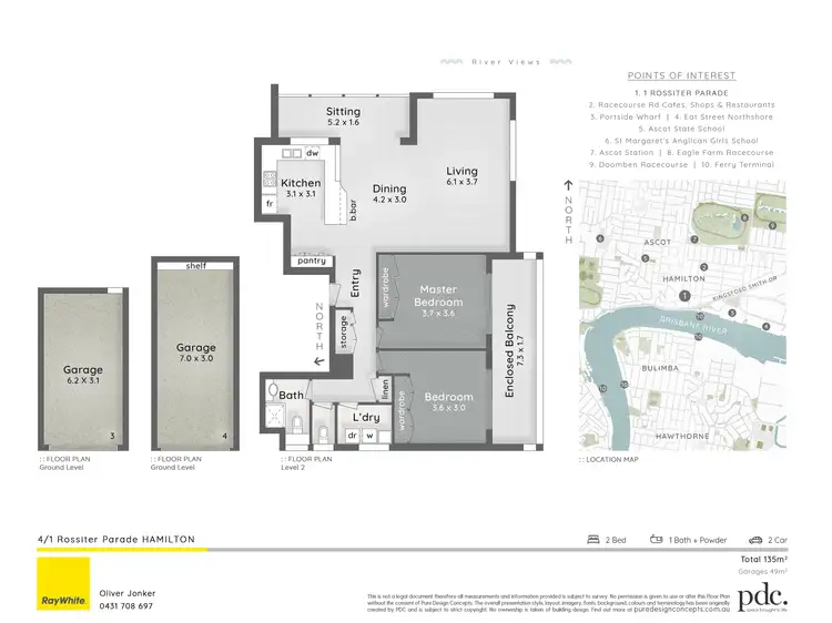 Floorplan of Homely unit listing, 4/1 ROSSITER Parade, Hamilton QLD 4007
