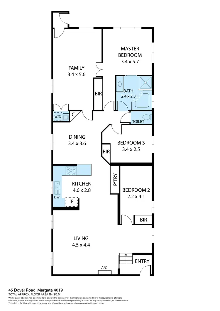 Floorplan of Homely house listing, 45 Dover Road, Margate QLD 4019