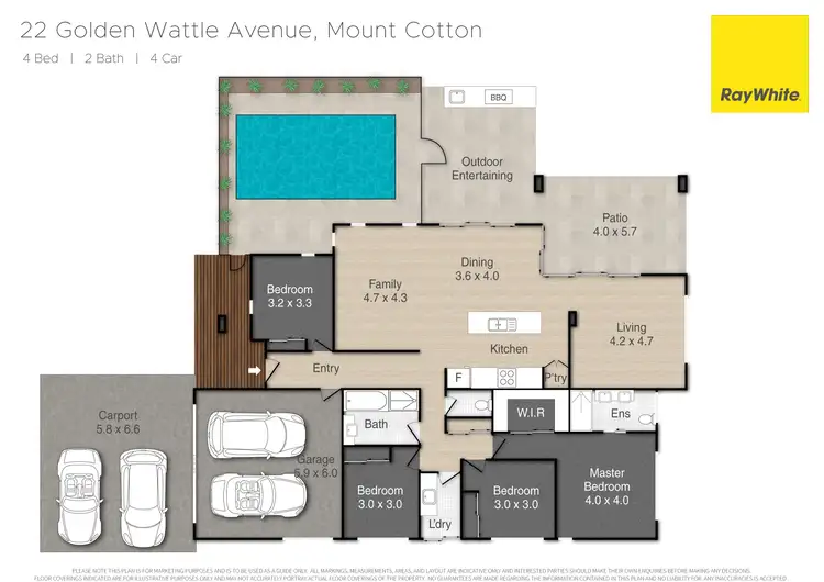 Floorplan of Homely house listing, 22 Golden Wattle Avenue, Mount Cotton QLD 4165