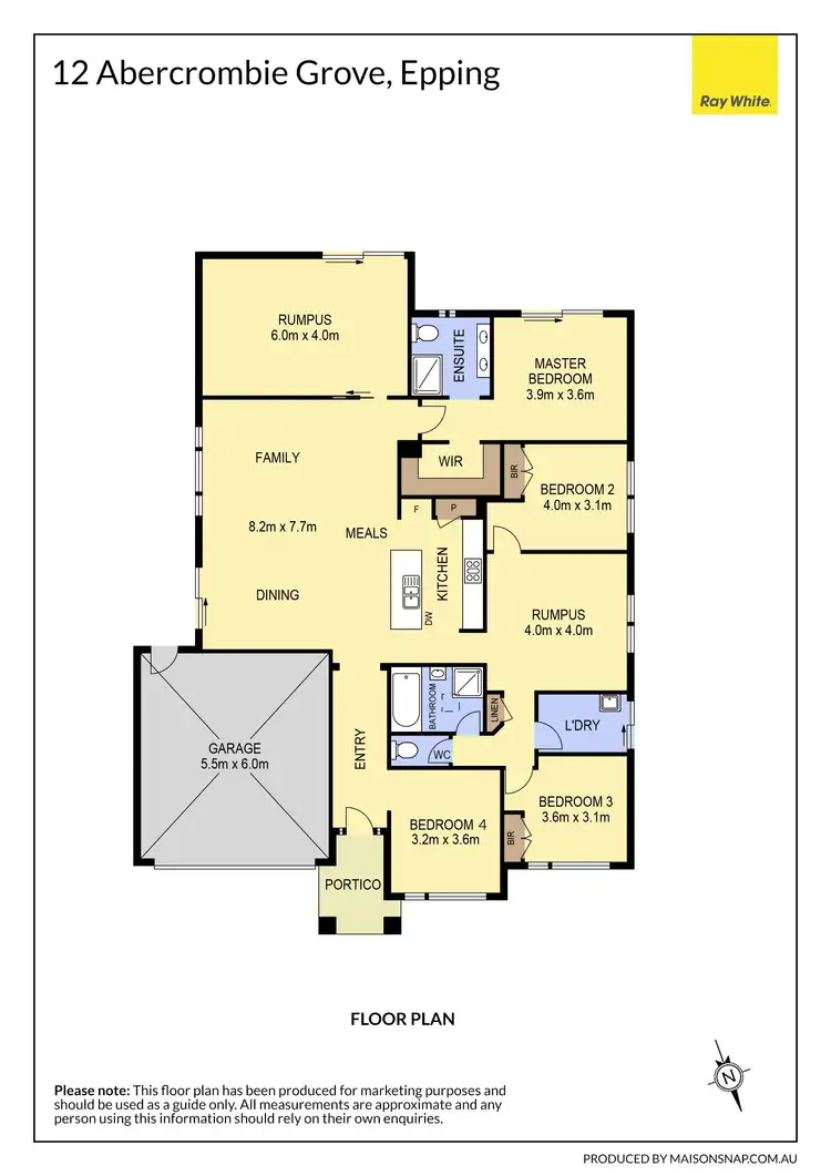 Floorplan of Homely house listing, 12 Abercrombie Grove, Epping VIC 3076