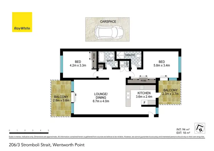 Floorplan of Homely apartment listing, 206/3 Stromboli Strait, Wentworth Point NSW 2127