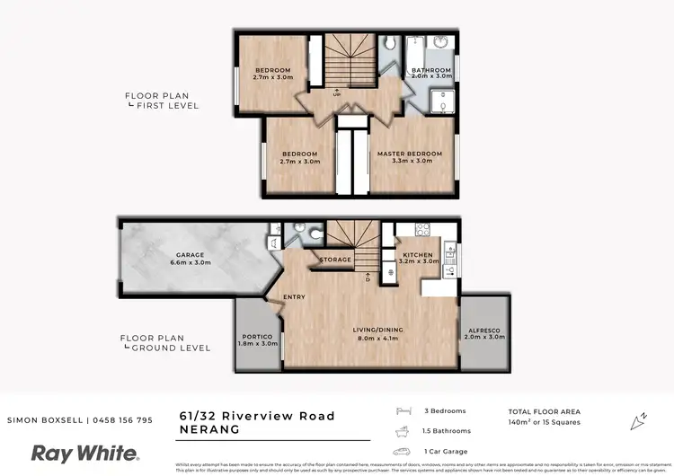 Floorplan of Homely townhouse listing, 61/32 Riverview Road, Nerang QLD 4211