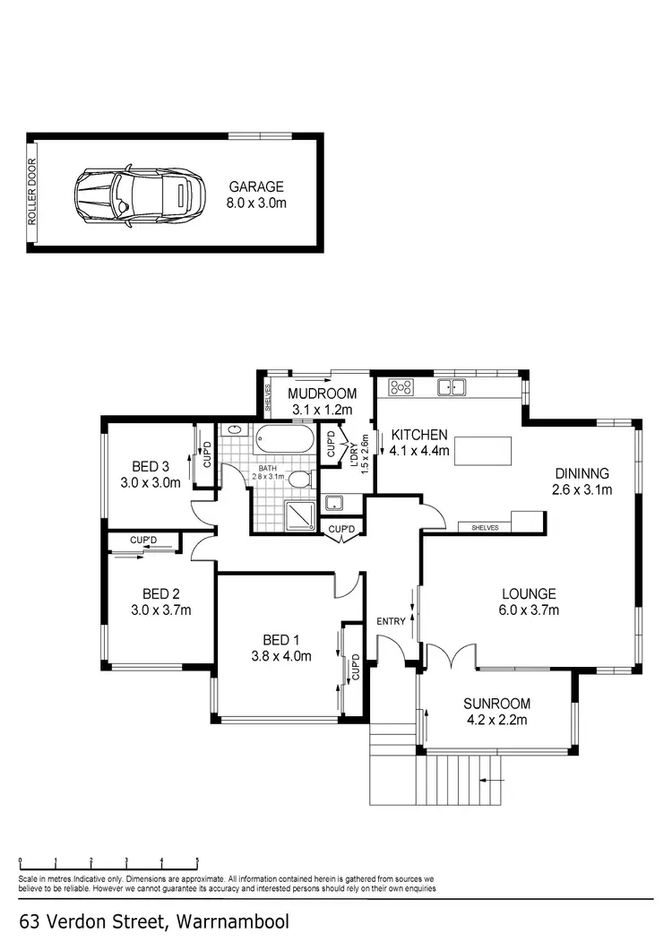 Floorplan of Homely house listing, 63 Verdon Street, Warrnambool VIC 3280