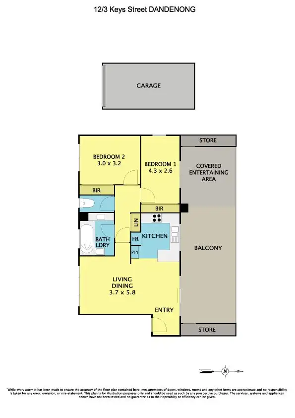 Floorplan of Homely apartment listing, 12/3 Keys Street, Dandenong VIC 3175
