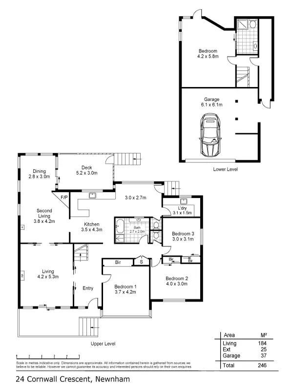 Floorplan of Homely house listing, 24 Cornwall Crescent, Newnham TAS 7248