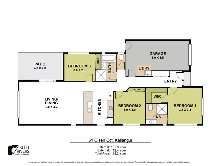 Floorplan of Homely house listing, 61 Olsen Circuit, Kallangur QLD 4503