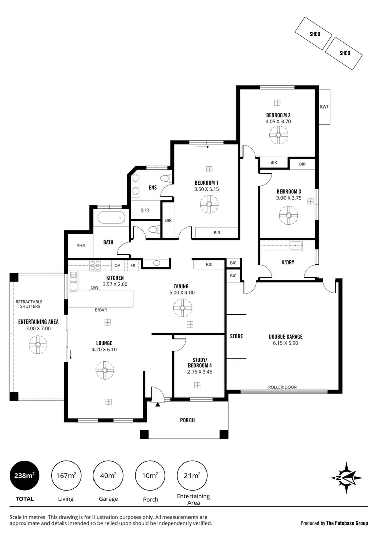 Floorplan of Homely house listing, 1 Burnley Street, Fulham SA 5024
