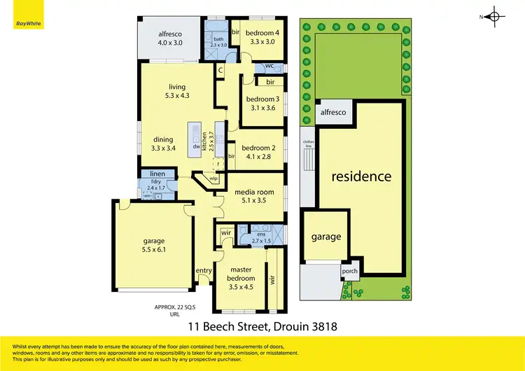 Floorplan of Homely house listing, 11 Beech Street, Drouin VIC 3818