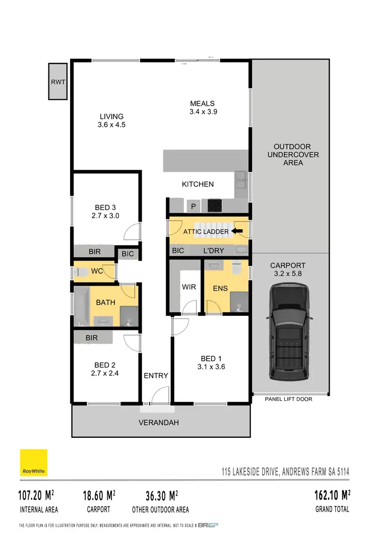 Floorplan of Homely house listing, 115 Lakeside Drive, Andrews Farm SA 5114