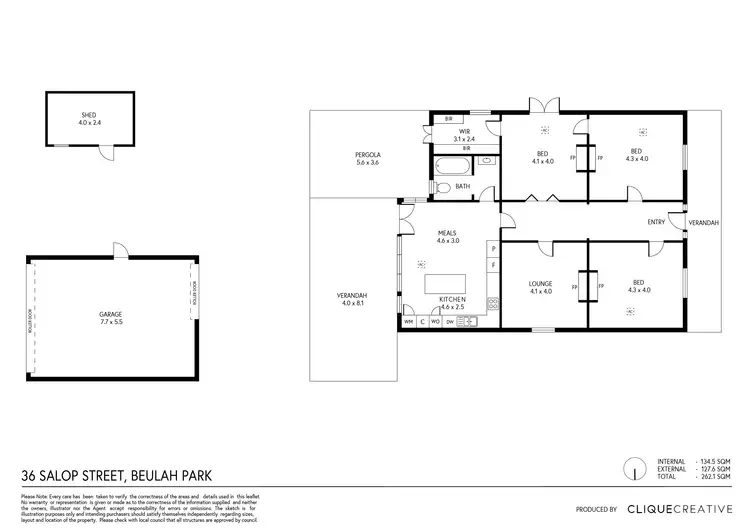 Floorplan of Homely house listing, 36 Salop Street, Beulah Park SA 5067