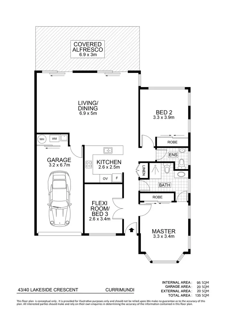 Floorplan of Homely unit listing, Unit 43/40 Lakeside Crescent, Currimundi QLD 4551
