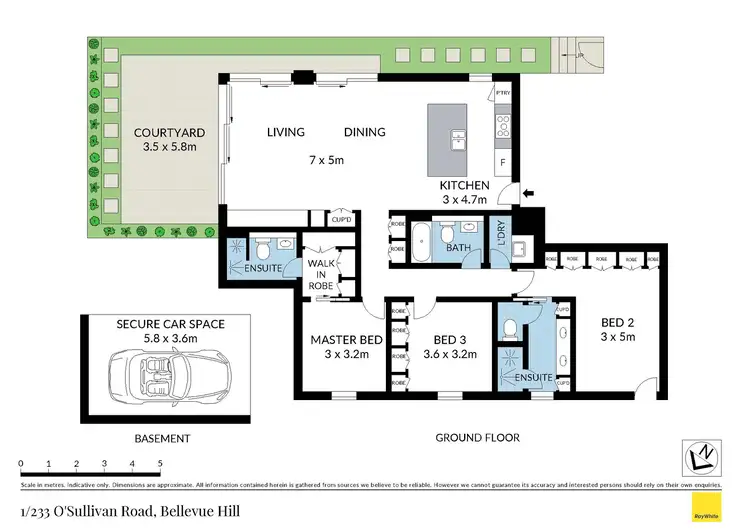 Floorplan of Homely apartment listing, 1/233 O'Sullivan Road, Bellevue Hill NSW 2023