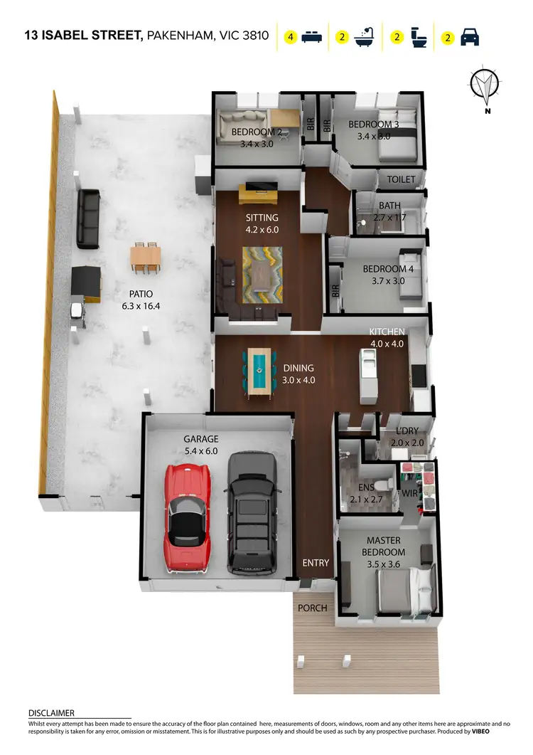 Floorplan of Homely house listing, 13 Isabel Street, Pakenham VIC 3810