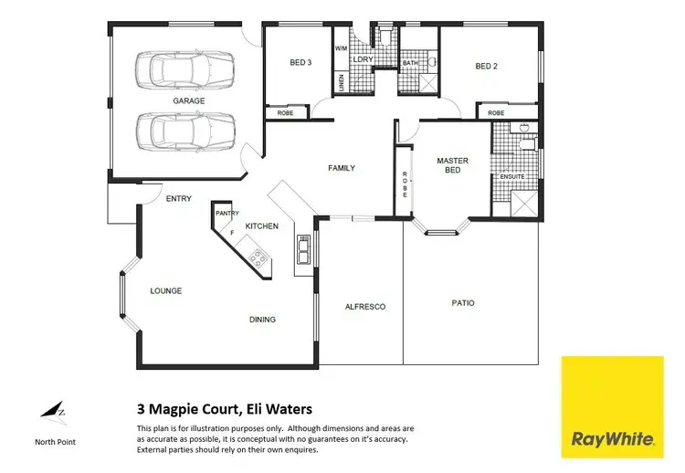 Floorplan of Homely house listing, 3 Magpie Court, Eli Waters QLD 4655