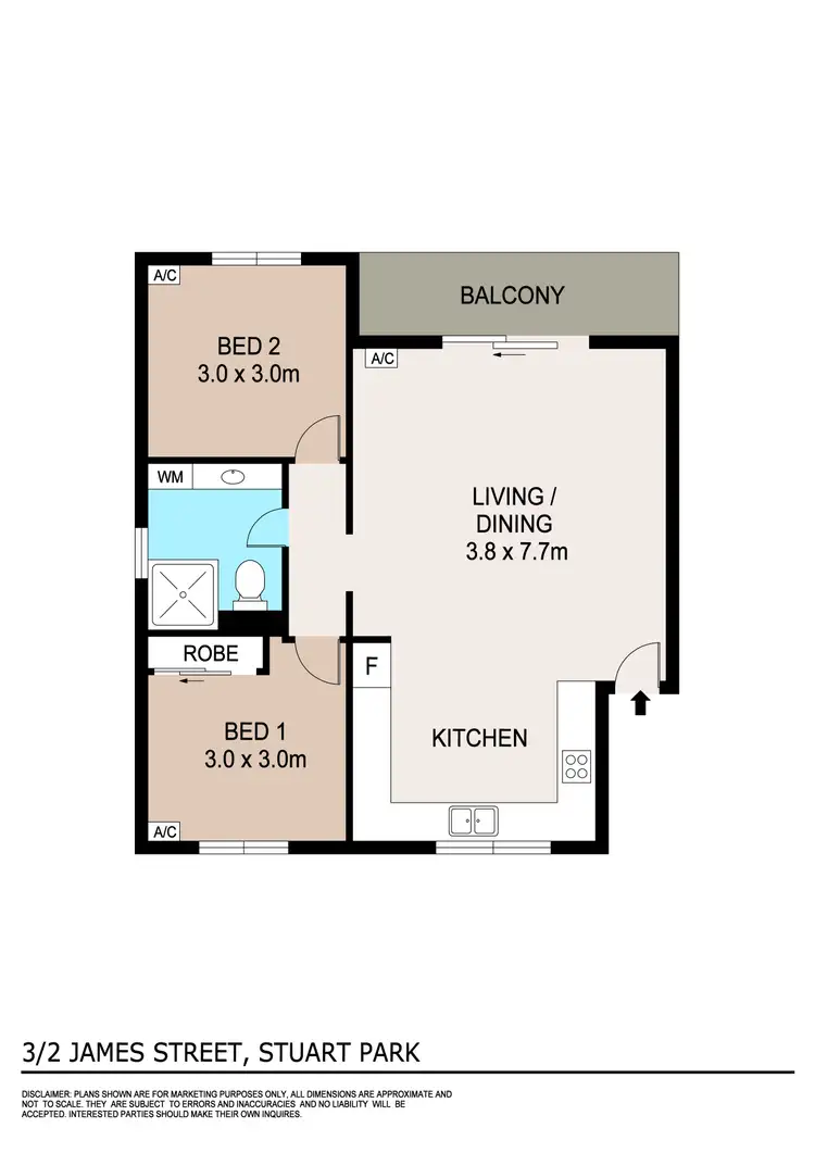 Floorplan of Homely unit listing, 3/2 James Street, Stuart Park NT 820