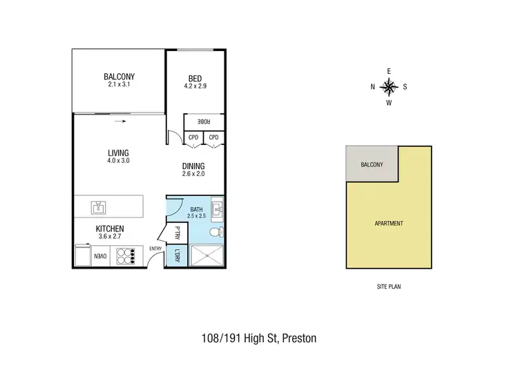 Floorplan of Homely apartment listing, 108/191 High Street, Preston VIC 3072